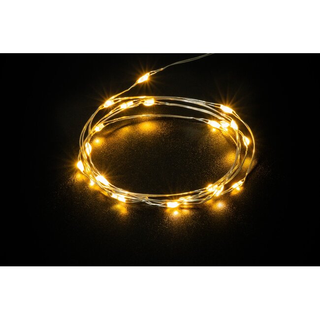Goobay Silver Wire Light Chain with 20 LEDs, incl. Timer