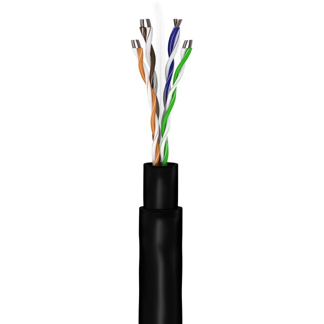 Goobay CAT 6 Outdoor Network Cable Set, U/UTP, black 305 m