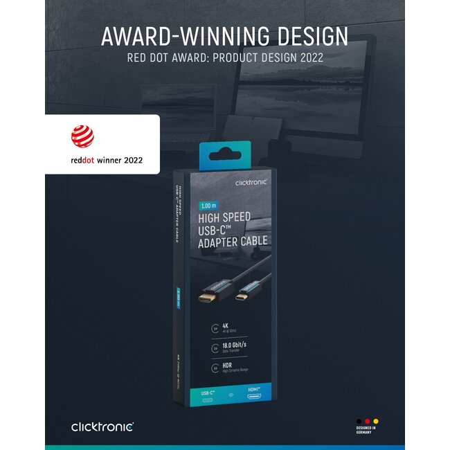 Clicktronic USB-C to HDMI Adapter Cable 1 m