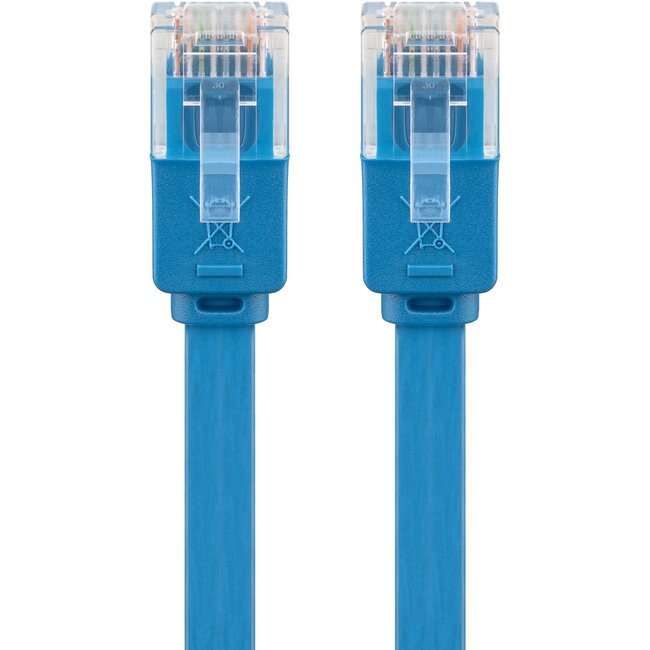 Goobay CAT 6 Flat Patch Cable, U/UTP, blue 5 m