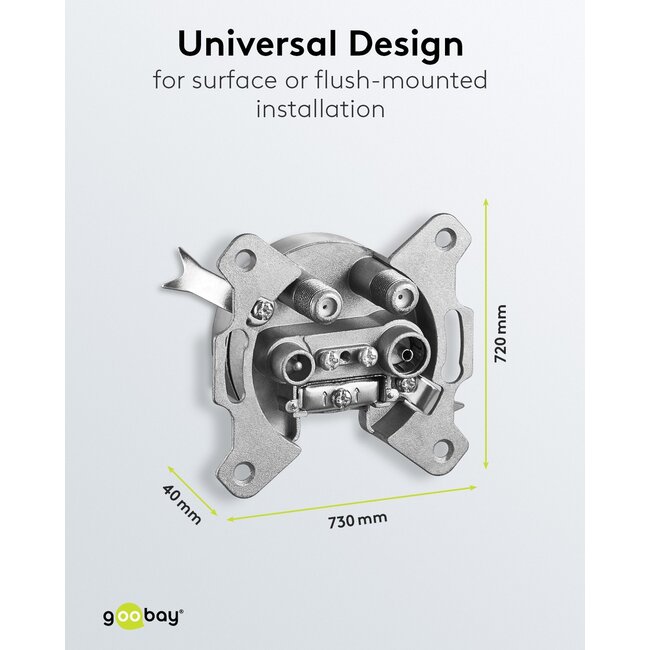 Goobay 4-Hole Antenna Stub/End Socket