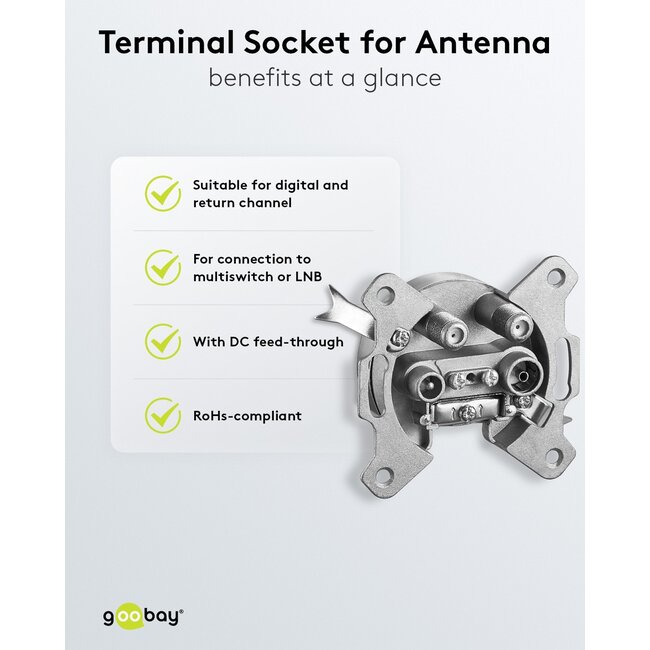 Goobay 4-Hole Antenna Stub/End Socket