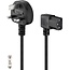 Goobay IEC Cord UK 90°, 2 m, black, (3*1 mm²)