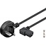 Goobay IEC Cord UK 90°, 2 m, black, (3*1 mm²)