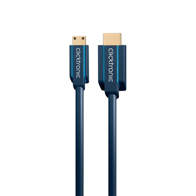 Clicktronic Mini-HDMI adapter cable with Ethernet 2 m