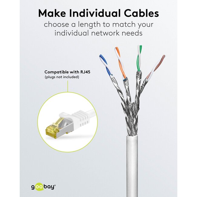 Goobay CAT 6 network cable, S/FTP (PiMF), grey 305 m