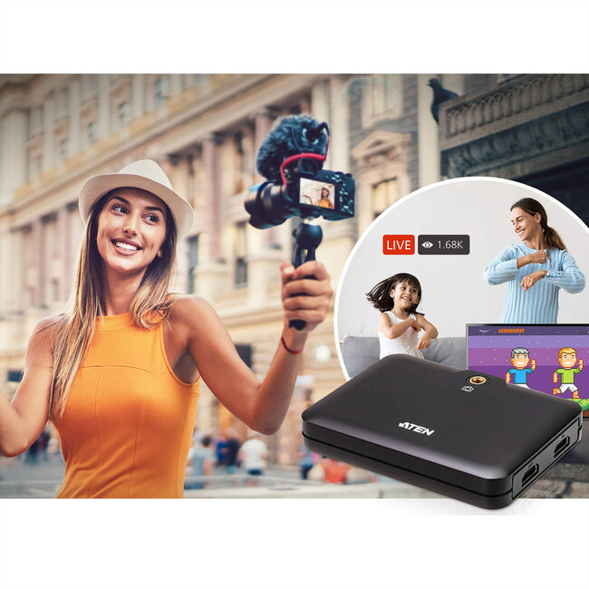 ATEN UC3021 CAMLIVE Plus HDMI naar USB-C UVC video-opname met PD