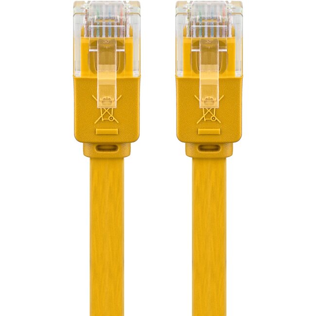 Goobay CAT 6 Flat Patch Cable, U/UTP, yellow 3 m