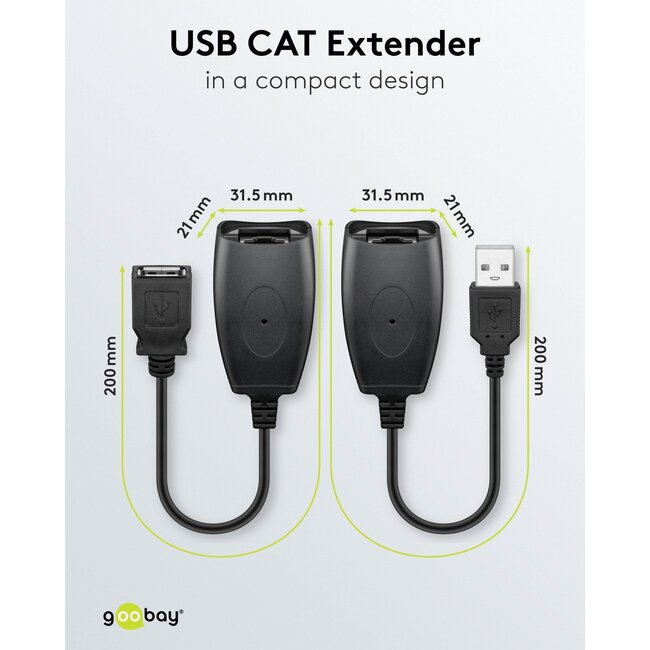 Goobay USB Extension Adapter up to 40 m via CAT Cable