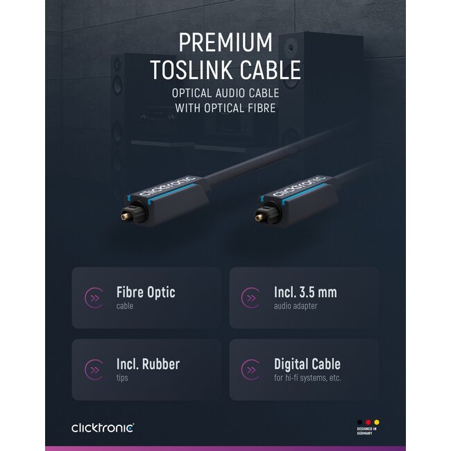 Clicktronic Toslink Cable 2 m
