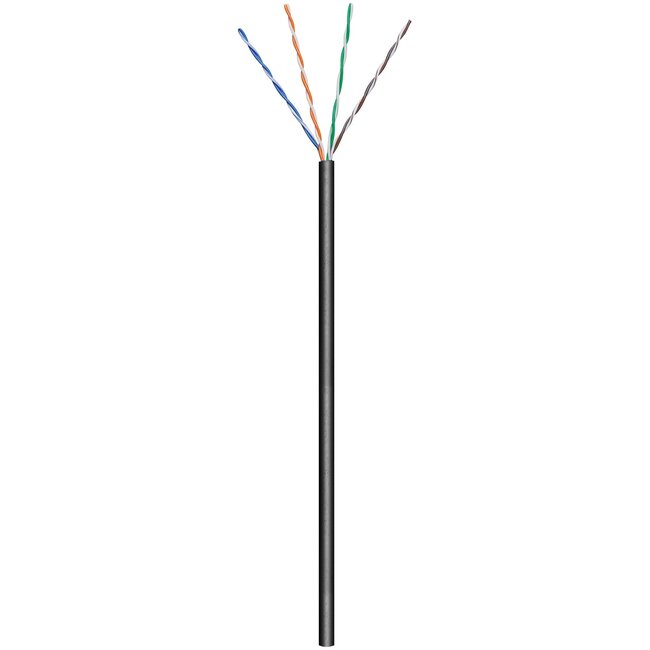 Goobay CAT 5e outdoor network cable, U/UTP, black 100 m