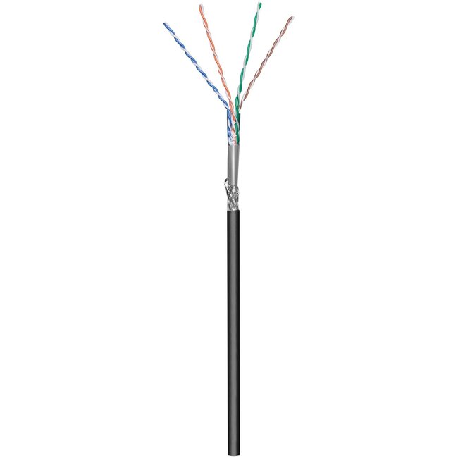 Goobay CAT 5e Outdoor Network Cable, SF/UTP, black 100 m