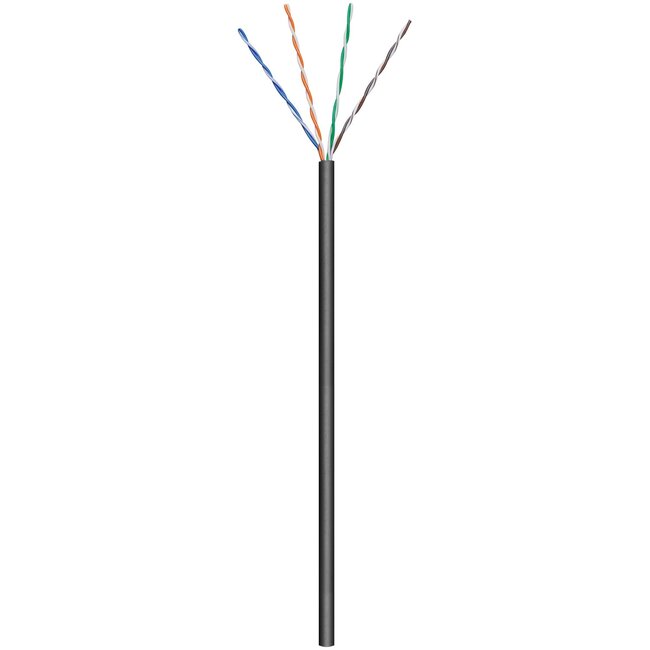 Goobay CAT 5e Outdoor Network Cable, U/UTP, black 100 m