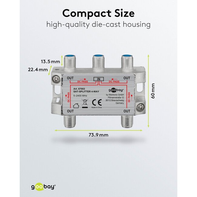 Goobay SAT Distributor, 4-way