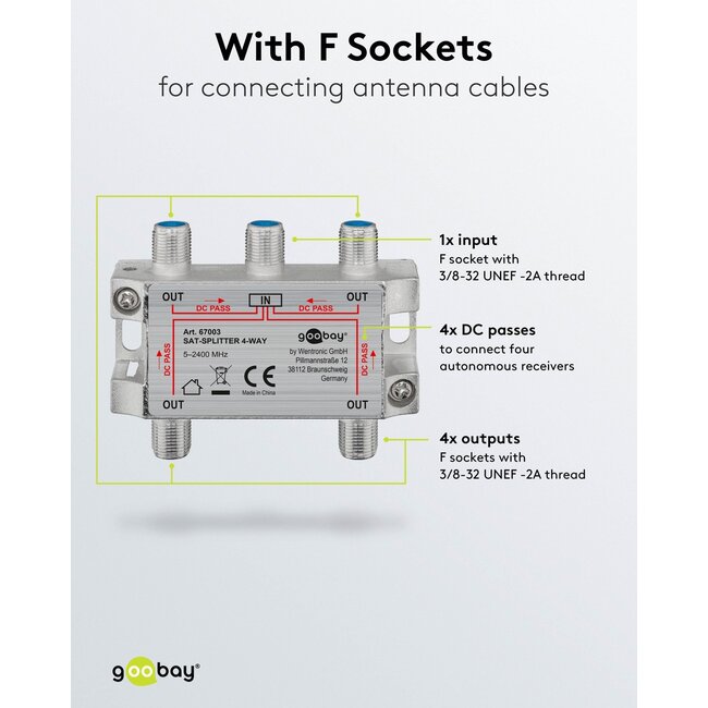Goobay SAT Distributor, 4-way
