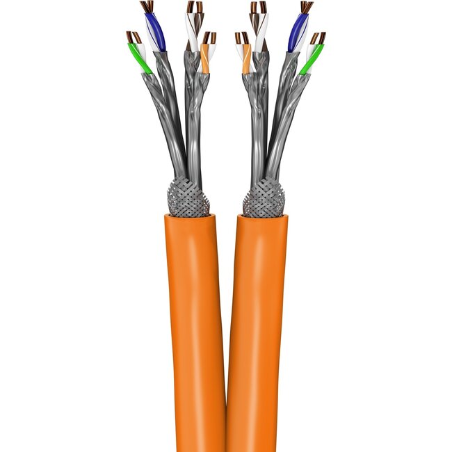 Goobay CAT 7A Duplex Network Cable, S/FTP (PiMF), orange 500 m