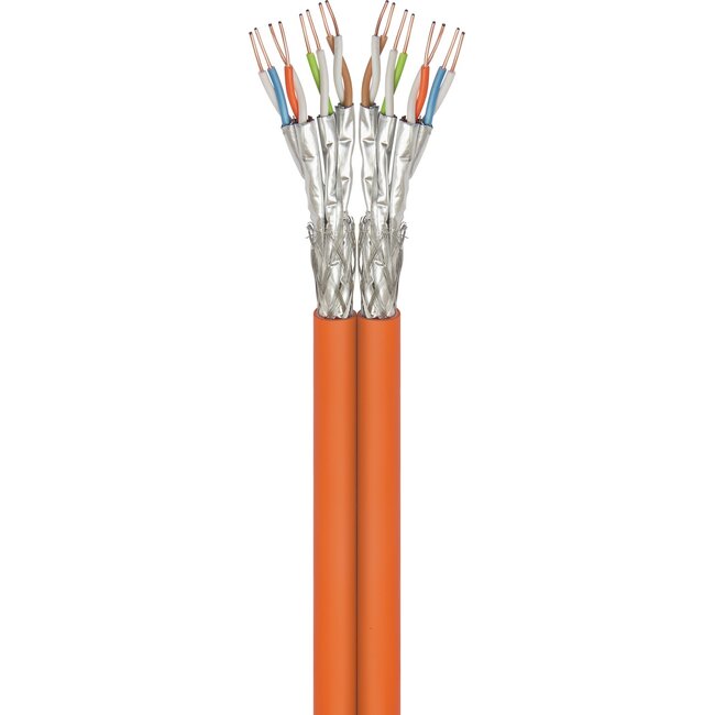 Goobay CAT 7A Duplex Network Cable, S/FTP (PiMF), orange 500 m