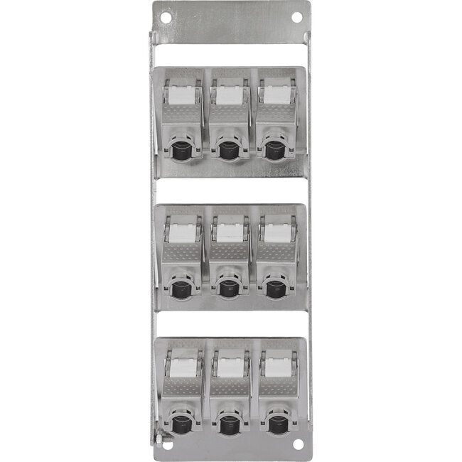 InLine® Cat.6A Keystone-box, wand/DIN-rail, STP, 9 poorten