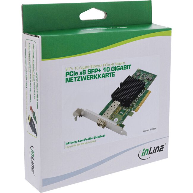 InLine® 10 Gigabit netwerkkaart, 1x SFP+, PCIe x8