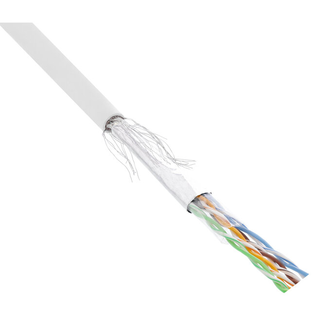 InLine® Patchkabel Cat.5e, wit, SF/UTP, AWG26, PVC, 100m