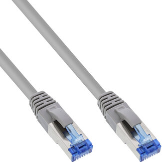 InLine InLine® Patchkabel, S/FTP (PiMf), Cat.6A, halogeenvrij, grijs, 0,3 m