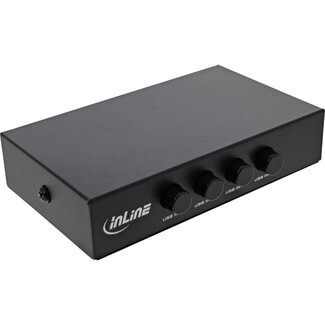 InLine InLine® USB 2.0 handmatige schakelaar, USB-A apparaat naar 4 computers