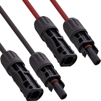 InLine InLine® Solar kabelverlengset incl. solarstekker 4mm² zwart/rood 12,5m