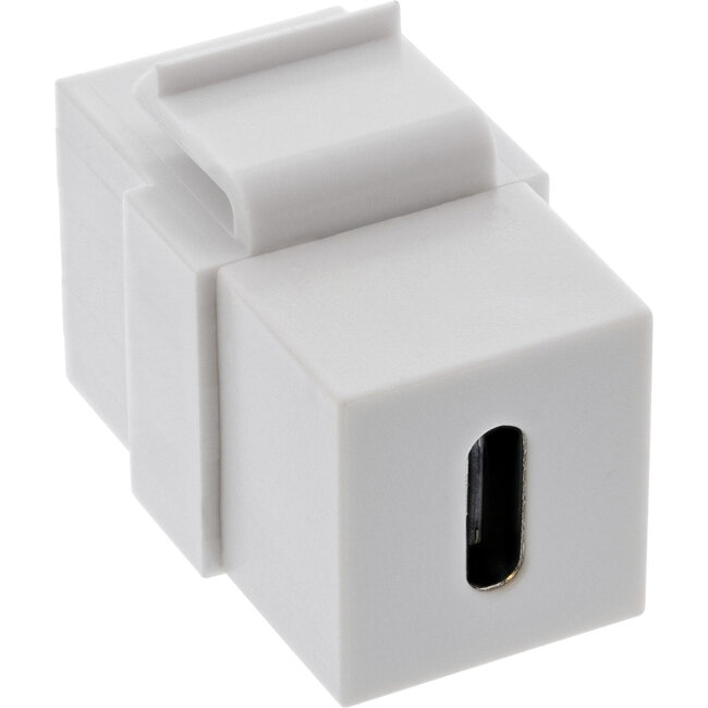 InLine® USB 3.1 Keystone insteekmodule, USB-C-stekker/stekker, wit