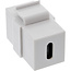 InLine® USB 3.1 Keystone insteekmodule, USB-C-stekker/stekker, wit