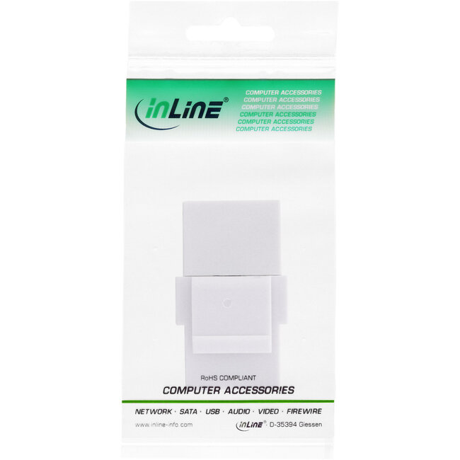 InLine® USB 3.1 Keystone insteekmodule, USB-C-stekker/stekker, wit