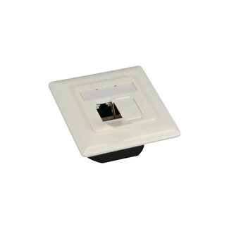InLine InLine® Cat.6 inbouwaansluitdoos, 2x RJ45 female, RAL9010 wit, horizontaal