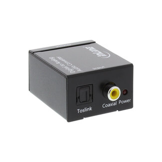 InLine InLine® Audio DA converter, ingang Toslink of Cinch, uitgang 2x Cinch stereo