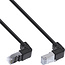 InLine® Patchkabel boven/onder haaks, S/FTP (PiMf), Cat.6, zwart, 2,36m
