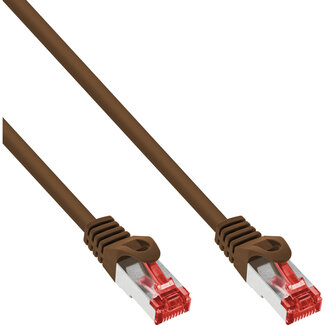 InLine InLine® Patchkabel, S/FTP (PiMf), Cat.6, 250 MHz, PVC, koper, bruin, 20m