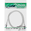 InLine® patchkabel, Cat.6A, S/FTP, TPE (LSZH), CCA, grijs, 0,5m