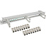 InLine® patchpaneel Cat.6A 16-voudig, met 3 beugels, 16 keystones, 19", 1U,grijs