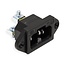 Bachmann C16 stroomstekker | inbouw | schroefaansluiting | zwart