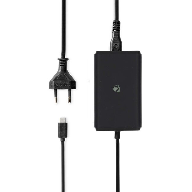 Nedis USB-C PD notebooklader met vaste kabel | GaN | 45W | 2,5 meter