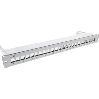 InLine InLine® patchpaneel 24-voudig, Keystone leeg patchpaneel met uittrekelem.,19",1U