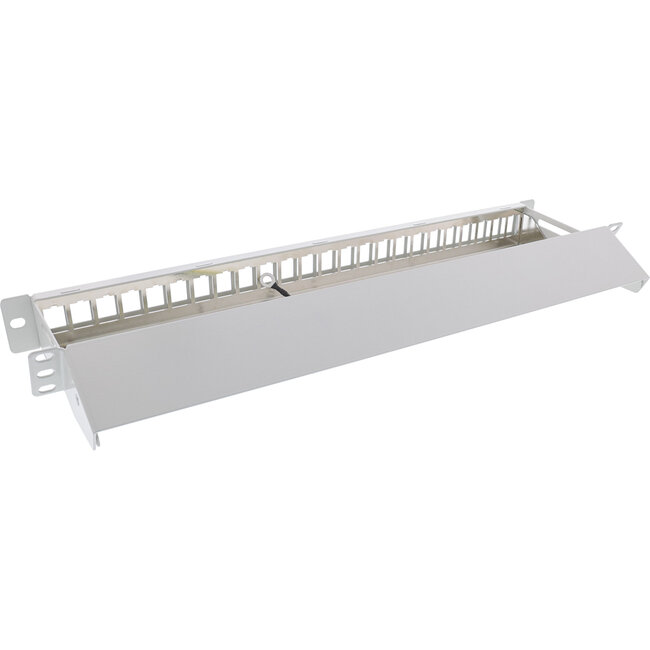 InLine® patchpaneel 24-voudig, Keystone leeg patchpaneel met uittrekelem.,19",1U