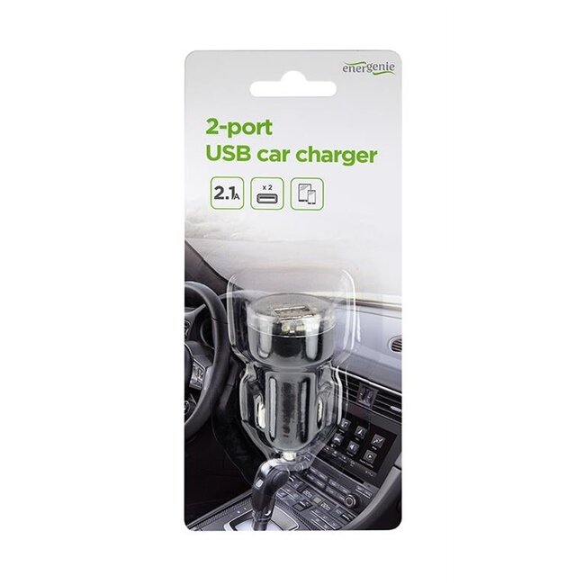 Energenie USB autolader | 2x USB-A | 10,5W