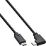 USB-C kabel | haaks (links/rechts) | USB3.2 20 Gbps | PD 60W | 4K 60Hz | zwart | 2 meter