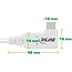 InLine USB-C kabel | haaks/recht | USB4 (40Gb/s) | PD 240W | 8K 60Hz | wit | 2 meter