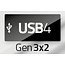 InLine USB-C kabel | haaks/recht | USB4 (40Gb/s) | PD 240W | 8K 60Hz | wit | 2 meter