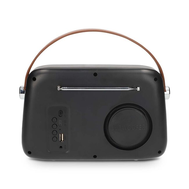 Nedis portable radio | FM-radio, Bluetooth, USB en AUX | 10W | zwart