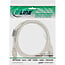 InLine® USB 2.0 verlengkabel type A met ferrietkern, transparant, 1m