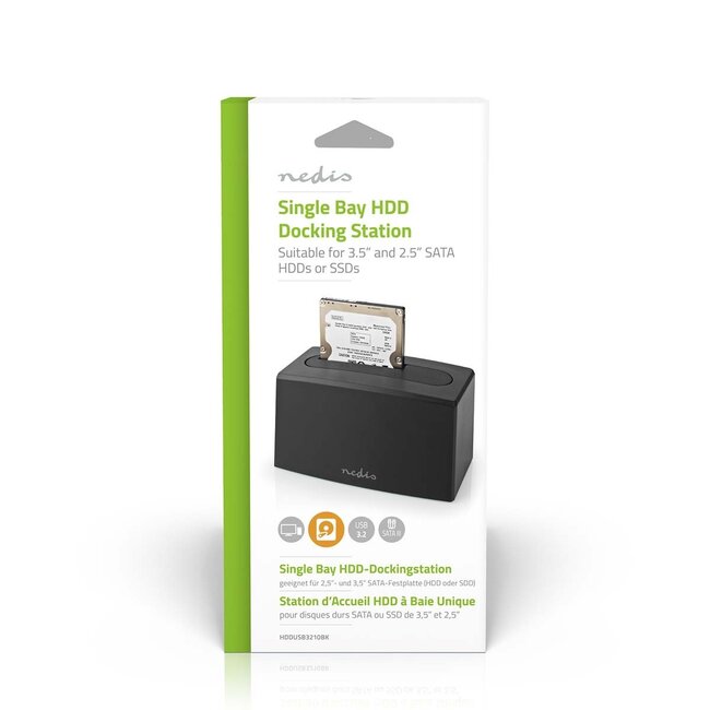 Nedis HDD docking station | 2,5''/3,5'' SATA | USB3.0 (5 Gbps)