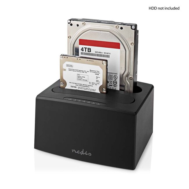 Nedis HDD docking station | 2x 2,5''/3,5'' SATA | USB3.0 (5 Gbps)