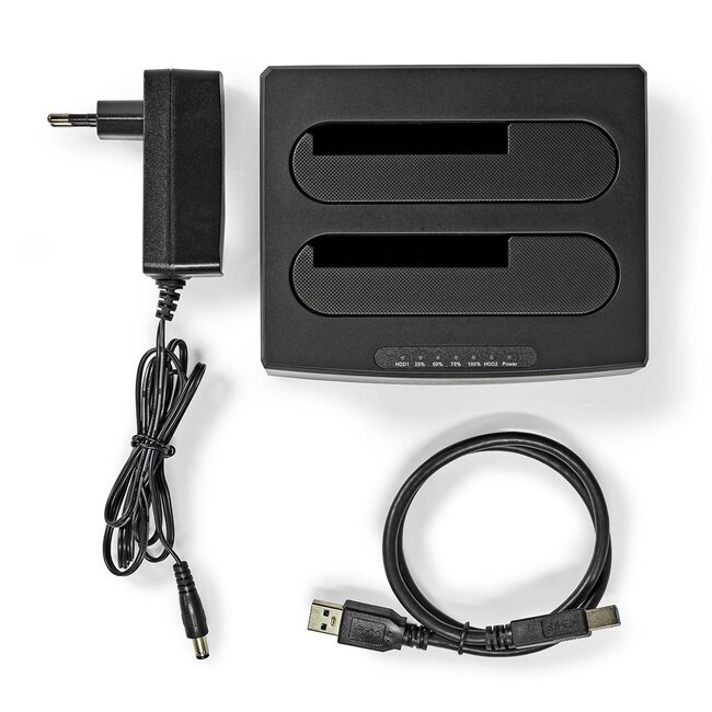 Nedis HDD docking station | 2x 2,5''/3,5'' SATA | USB3.0 (5 Gbps)