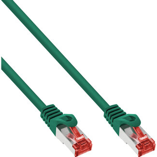 InLine InLine® Patchkabel, S/FTP (PiMf), Cat.6, 250 MHz, PVC, koper, groen, 10m